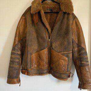 Polo Ralph Lauren Rare Shearling Lined Bomber Jacket